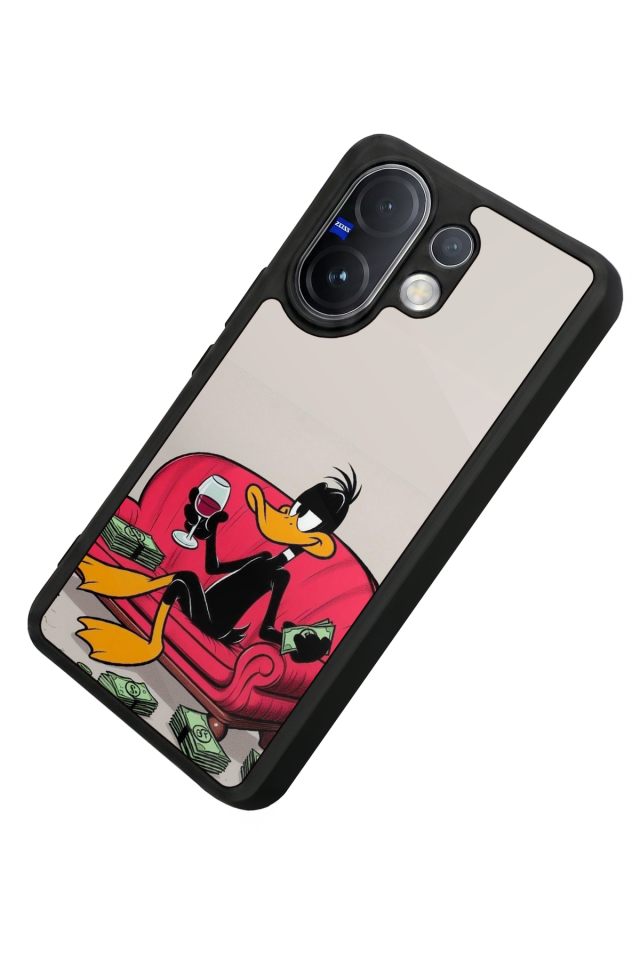 Vivo V60 Uyumlu Daffy duck Tasarımlı Glossy Premium Kılıf