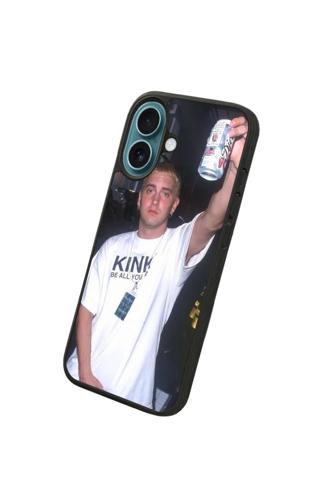 iPhone 16 Plus Uyumlu Eminem Tasarımlı Glossy Premium Kılıf