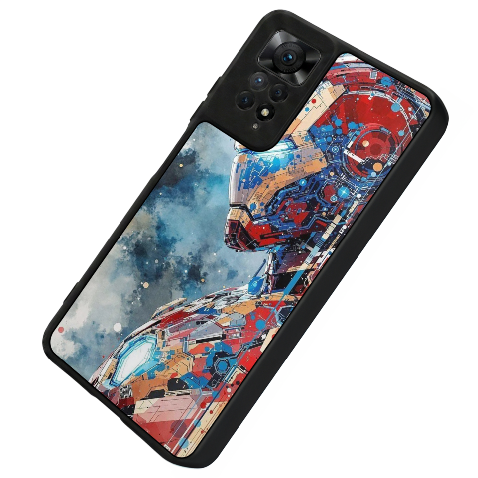 Xiaomi Redmi Note 12 Pro Uyumlu Iron Man ( Demir Adam ) Tasarımlı Glossy Premium Kılıf