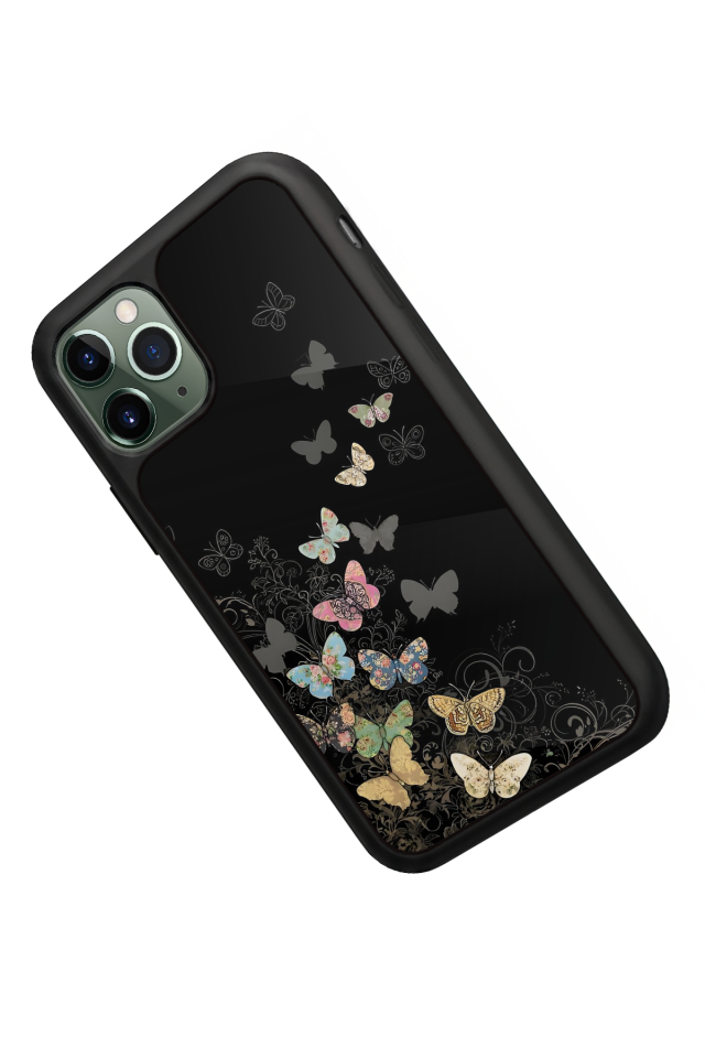 iPhone 11 Pro Max Uyumlu Kelebek Tasarımlı Glossy Premium Kılıf