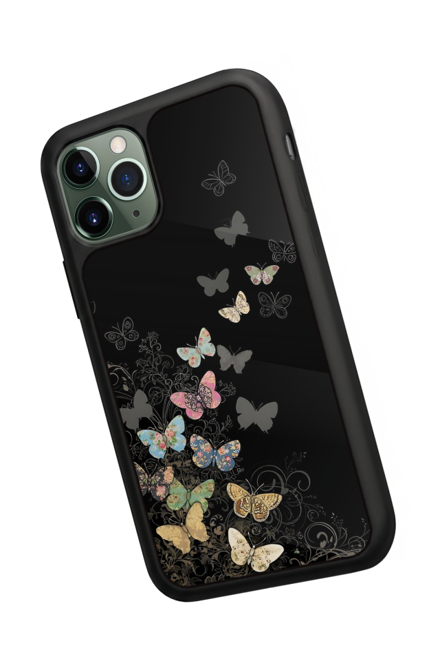 iPhone 11 Pro Max Uyumlu Kelebek Tasarımlı Glossy Premium Kılıf