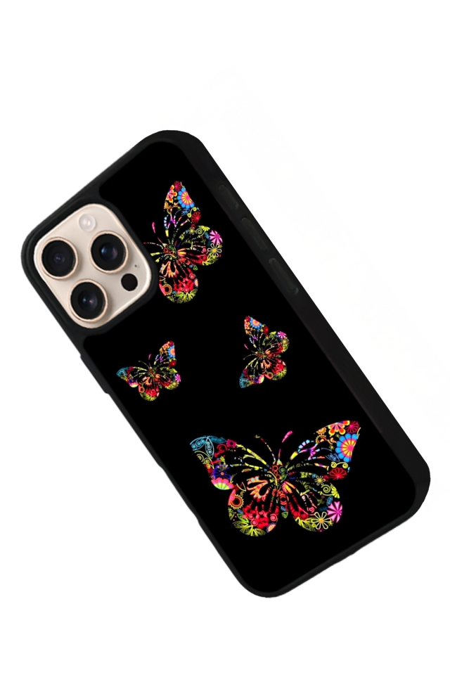 iPhone 14 Pro Uyumlu Kelebek Tasarımlı Glossy Premium Kılıf