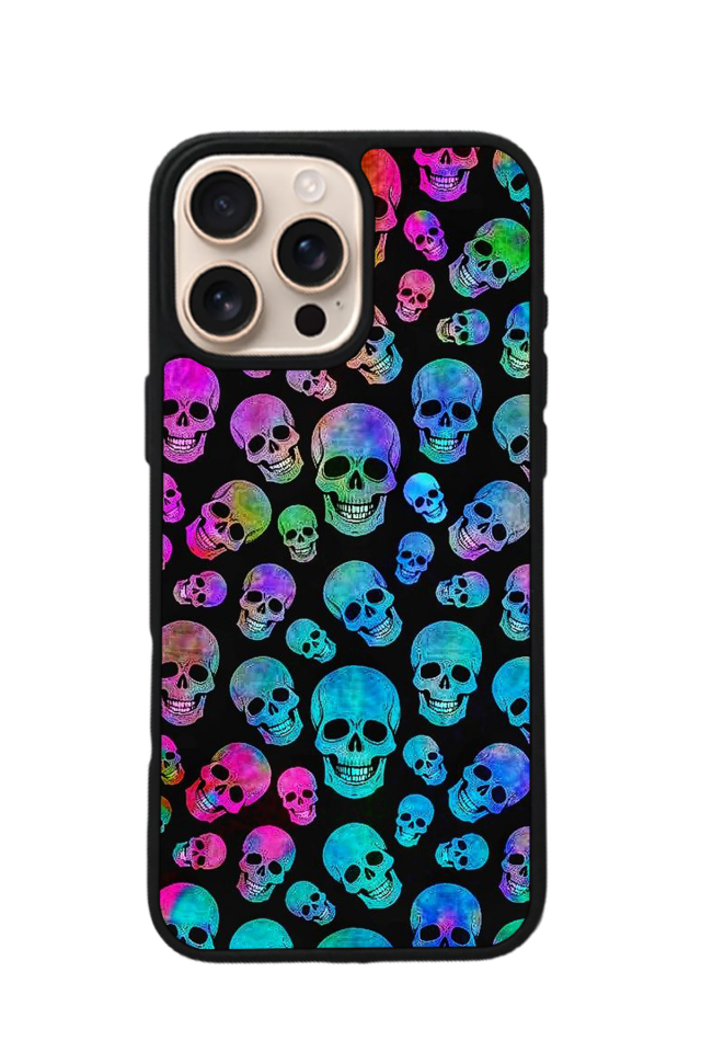 iPhone 15 Pro Uyumlu KuruKafa Tasarımlı Glossy Premium Kılıf