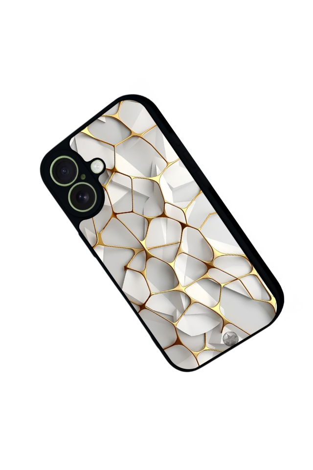 iPhone 17 Uyumlu Mermer Marble Tasarımlı Glossy Premium Kılıf