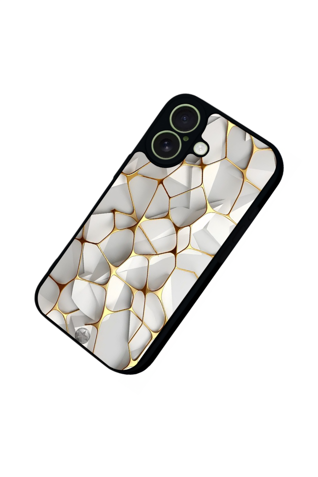 iPhone 17 Uyumlu Mermer Marble Tasarımlı Glossy Premium Kılıf