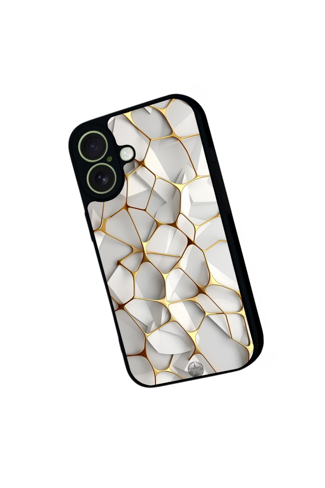 iPhone 17 Uyumlu Mermer Marble Tasarımlı Glossy Premium Kılıf