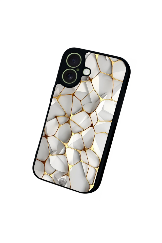 iPhone 17 Uyumlu Mermer Marble Tasarımlı Glossy Premium Kılıf