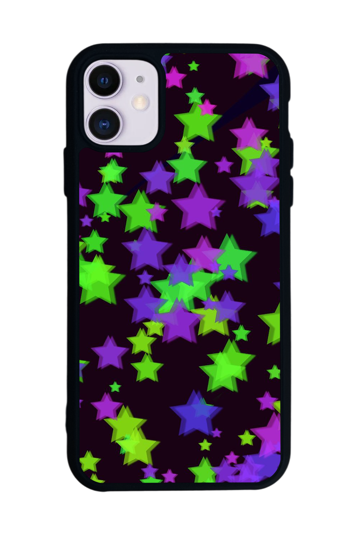 iPhone 11 Uyumlu Retro Yildizlar Tasarımlı Glossy Premium Kılıf