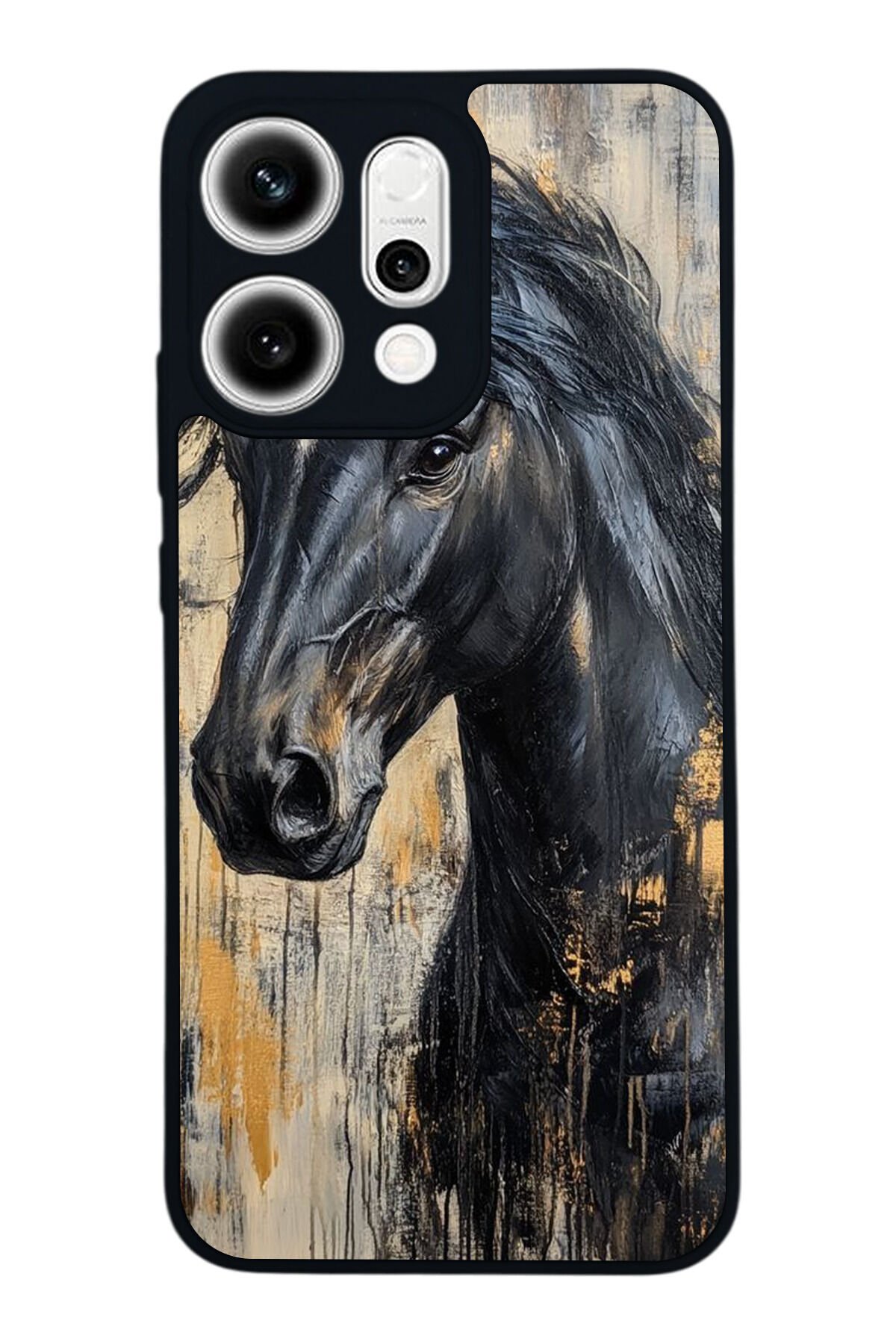 Oppo Reno 14 Uyumlu At Horse Tasarımlı Glossy Premium Kılıf