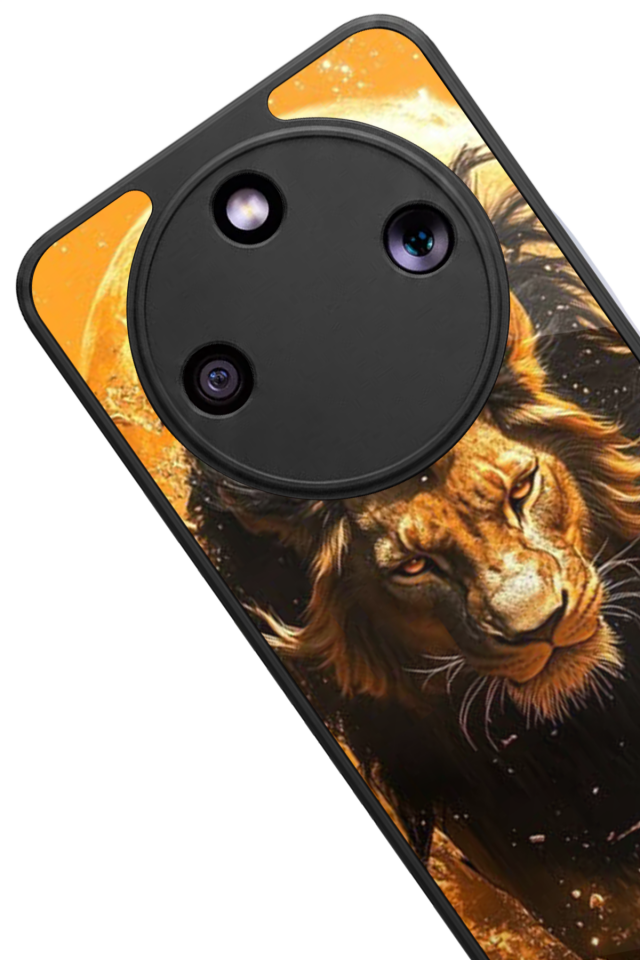 Honor Magic 8 Lite Uyumlu Aslan Tasarımlı Glossy Premium Kılıf