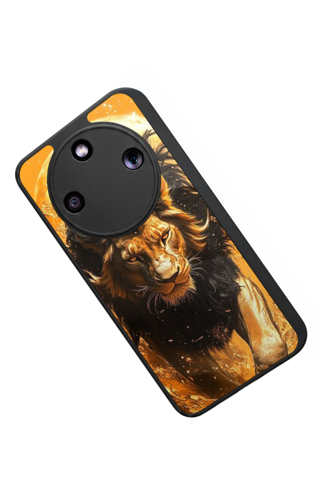 Honor Magic 8 Lite Uyumlu Aslan Tasarımlı Glossy Premium Kılıf