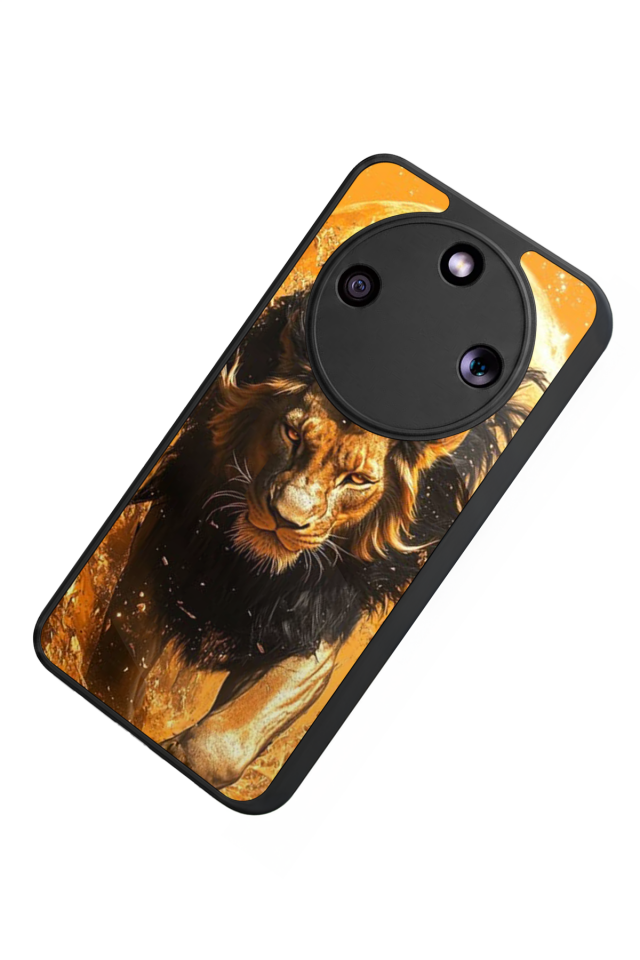 Honor Magic 8 Lite Uyumlu Aslan Tasarımlı Glossy Premium Kılıf