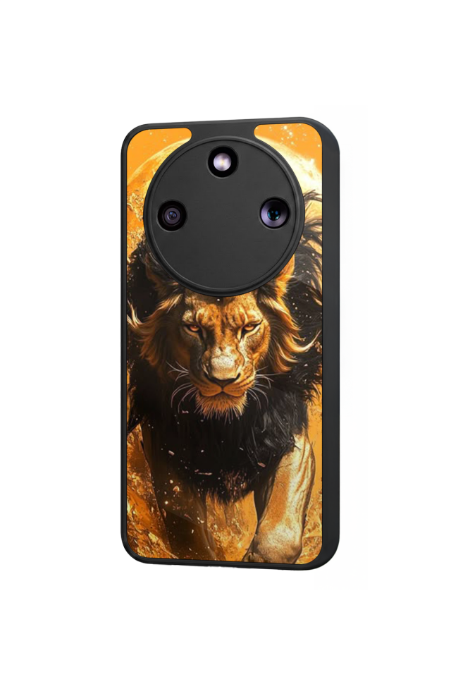 Honor Magic 8 Lite Uyumlu Aslan Tasarımlı Glossy Premium Kılıf