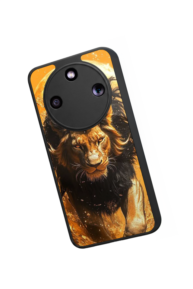 Honor Magic 8 Lite Uyumlu Aslan Tasarımlı Glossy Premium Kılıf