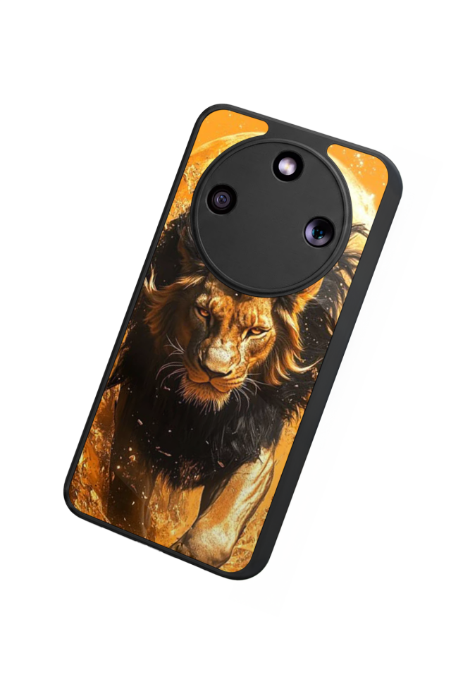 Honor Magic 8 Lite Uyumlu Aslan Tasarımlı Glossy Premium Kılıf