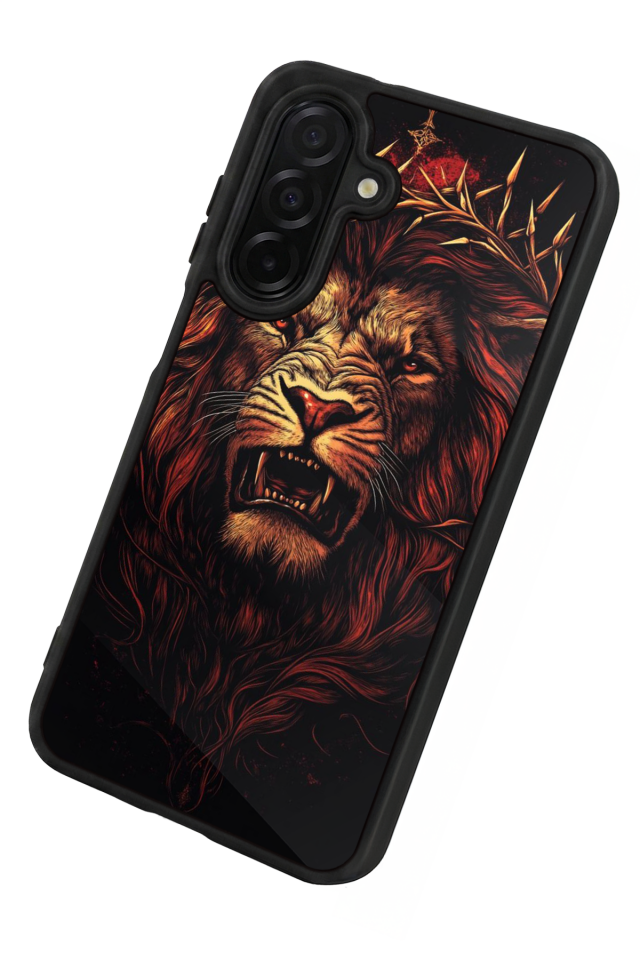 Samsung Galaxy A36 Uyumlu Aslan Tasarımlı Glossy Premium Kılıf