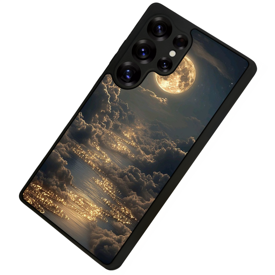 Samsung Galaxy S25 Ultra Uyumlu Ay Tasarımlı Glossy Premium Kılıf