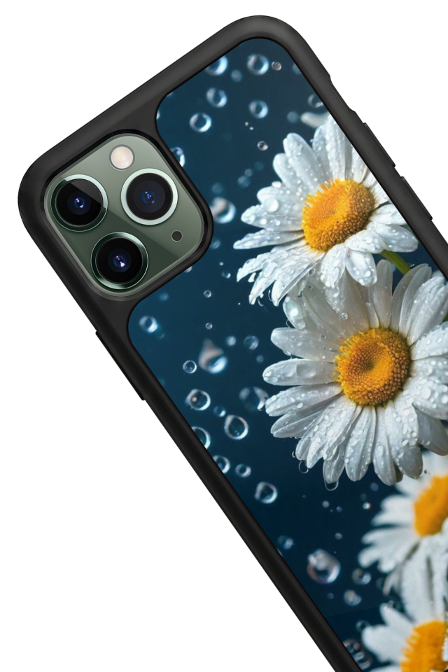 iPhone 11 Pro Uyumlu Cicek Tasarımlı Glossy Premium Kılıf