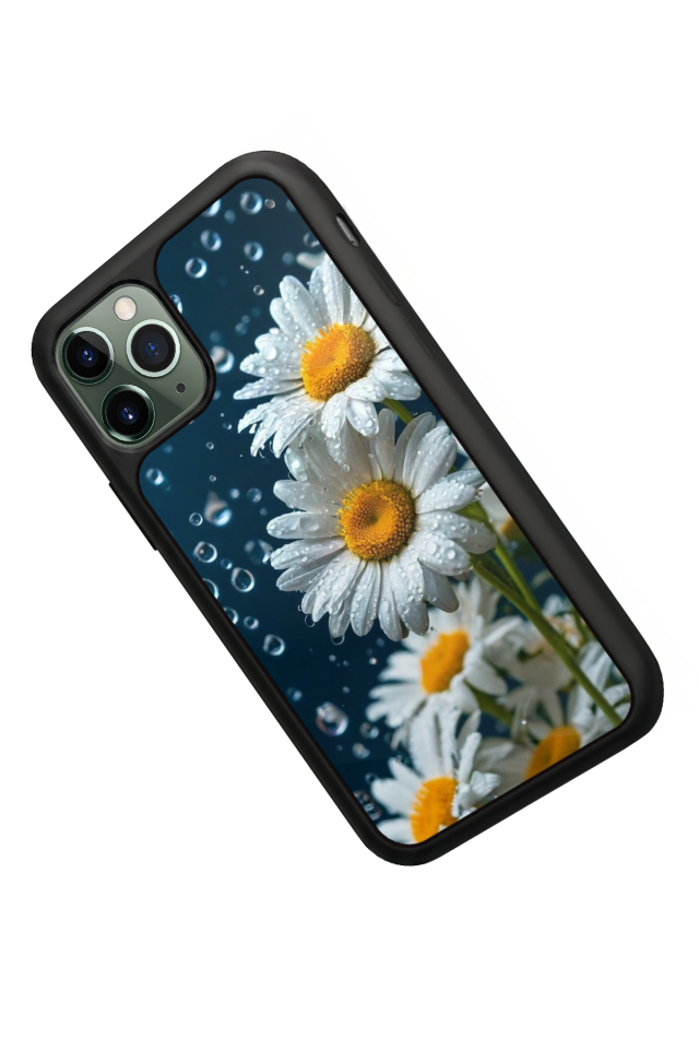 iPhone 11 Pro Uyumlu Cicek Tasarımlı Glossy Premium Kılıf