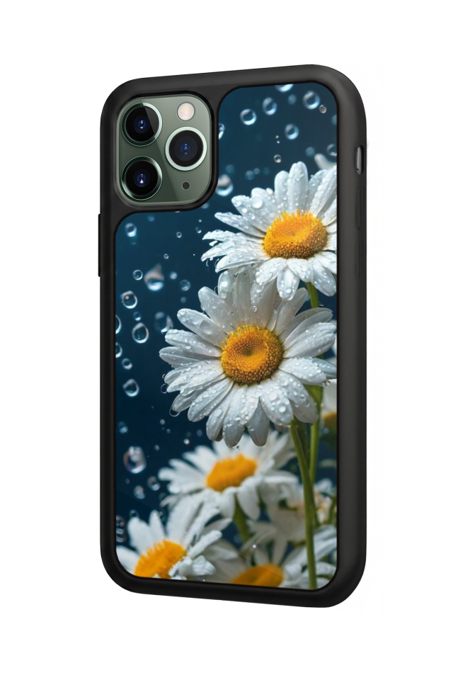 iPhone 11 Pro Uyumlu Cicek Tasarımlı Glossy Premium Kılıf