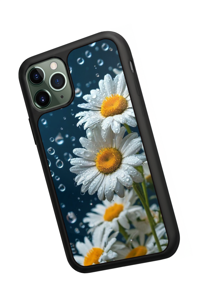 iPhone 11 Pro Uyumlu Cicek Tasarımlı Glossy Premium Kılıf