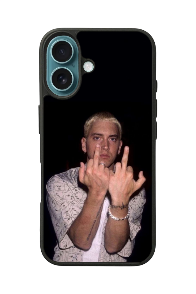 iPhone 16 Plus Uyumlu Eminem Tasarımlı Glossy Premium Kılıf