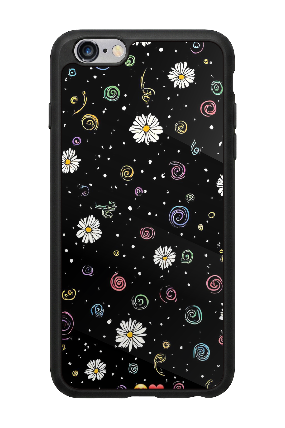 iPhone 6s Plus Uyumlu Floral Tasarımlı Glossy Premium Kılıf
