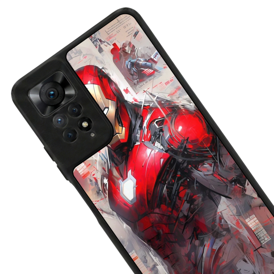 Xiaomi Redmi Note 12 Pro Uyumlu Iron Man ( Demir Adam ) Tasarımlı Glossy Premium Kılıf