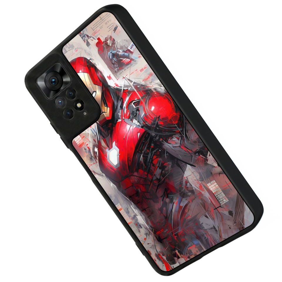 Xiaomi Redmi Note 12 Pro Uyumlu Iron Man ( Demir Adam ) Tasarımlı Glossy Premium Kılıf