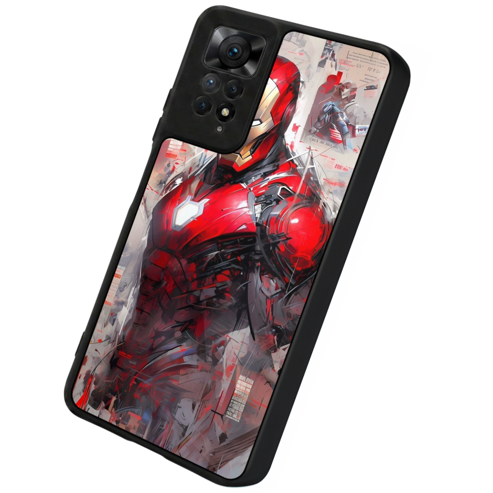 Xiaomi Redmi Note 12 Pro Uyumlu Iron Man ( Demir Adam ) Tasarımlı Glossy Premium Kılıf