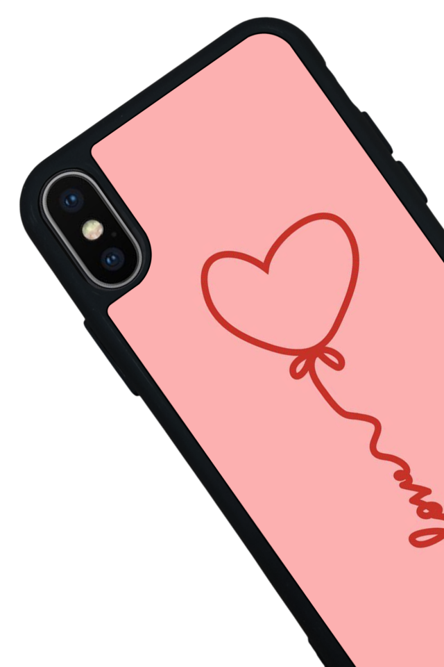 iPhone XS Max Uyumlu Kalp Love Tasarımlı Glossy Premium Kılıf