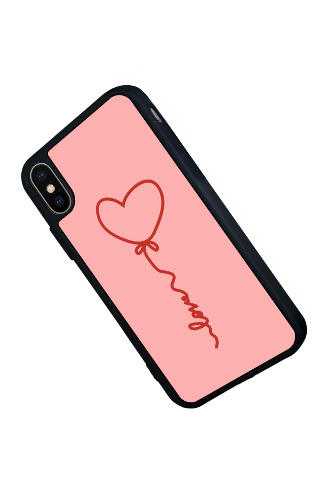 iPhone XS Max Uyumlu Kalp Love Tasarımlı Glossy Premium Kılıf