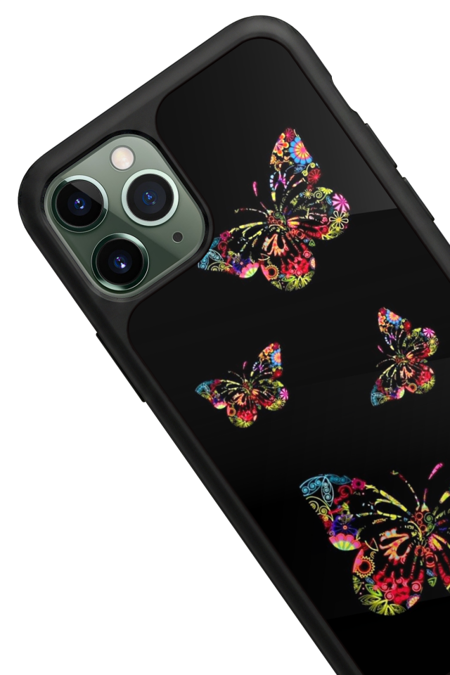 iPhone 11 Pro Max Uyumlu Kelebek Tasarımlı Glossy Premium Kılıf