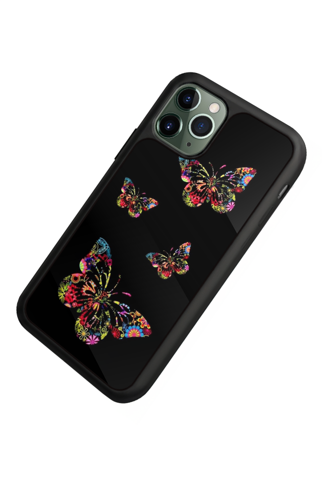 iPhone 11 Pro Max Uyumlu Kelebek Tasarımlı Glossy Premium Kılıf