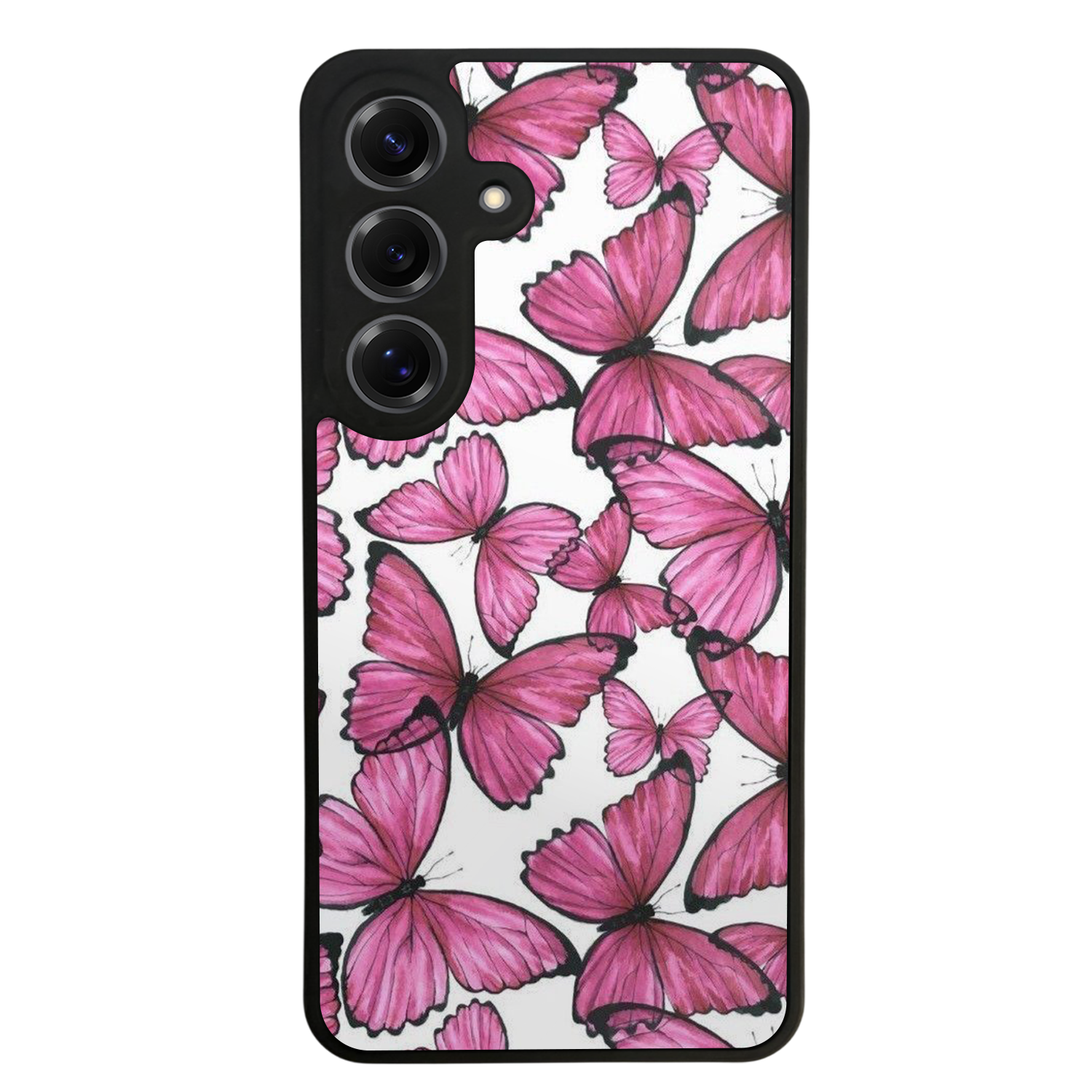 Samsung Galaxy S25 Uyumlu Kelebek Tasarımlı Glossy Premium Kılıf