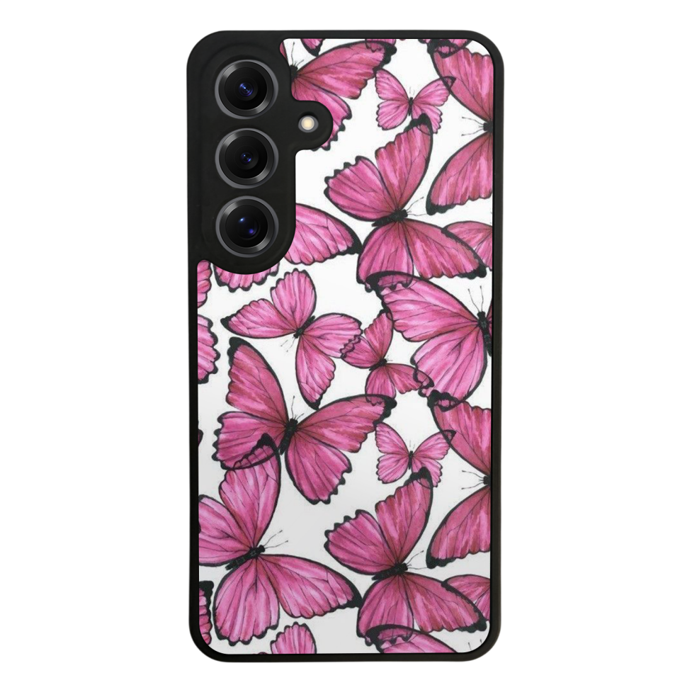 Samsung Galaxy S25 Uyumlu Kelebek Tasarımlı Glossy Premium Kılıf