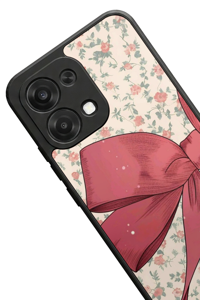 Oppo A6 Pro Uyumlu Kurdele Tasarımlı Glossy Premium Kılıf