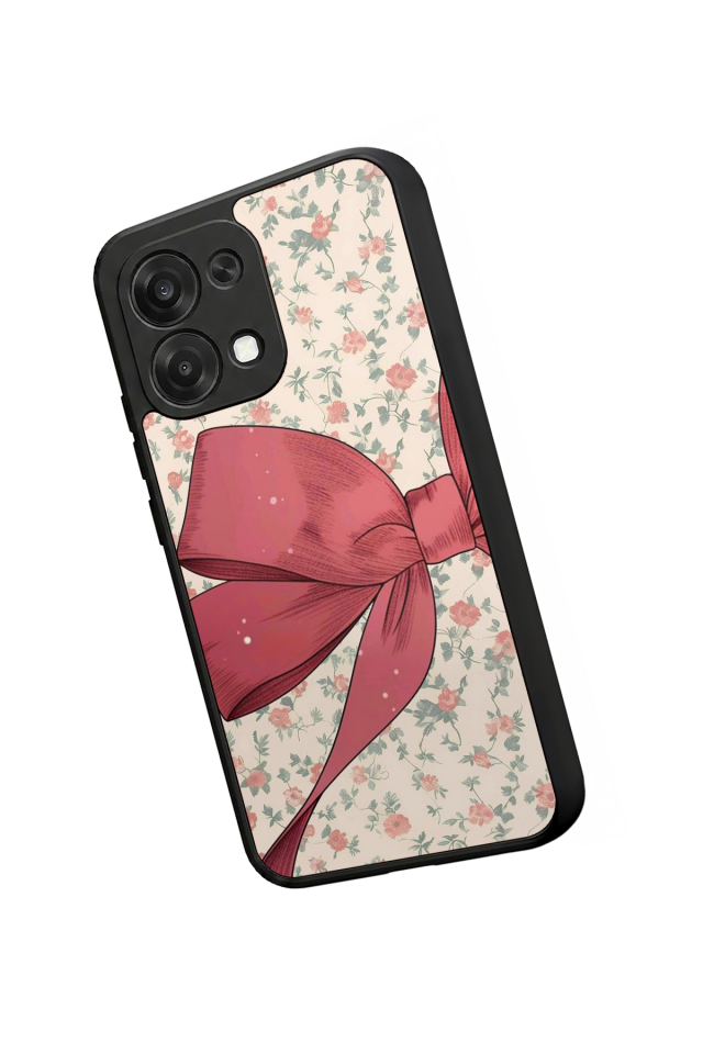 Oppo A6 Pro Uyumlu Kurdele Tasarımlı Glossy Premium Kılıf
