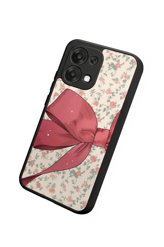 Oppo A6 Pro Uyumlu Kurdele Tasarımlı Glossy Premium Kılıf