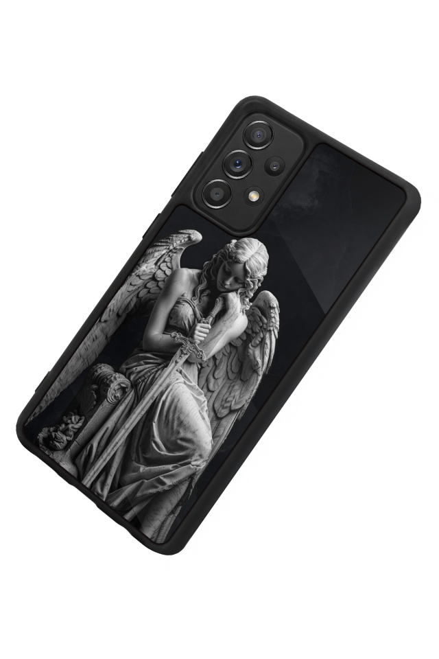 Samsung Galaxy A72 Uyumlu Melek Tasarımlı Glossy Premium Kılıf