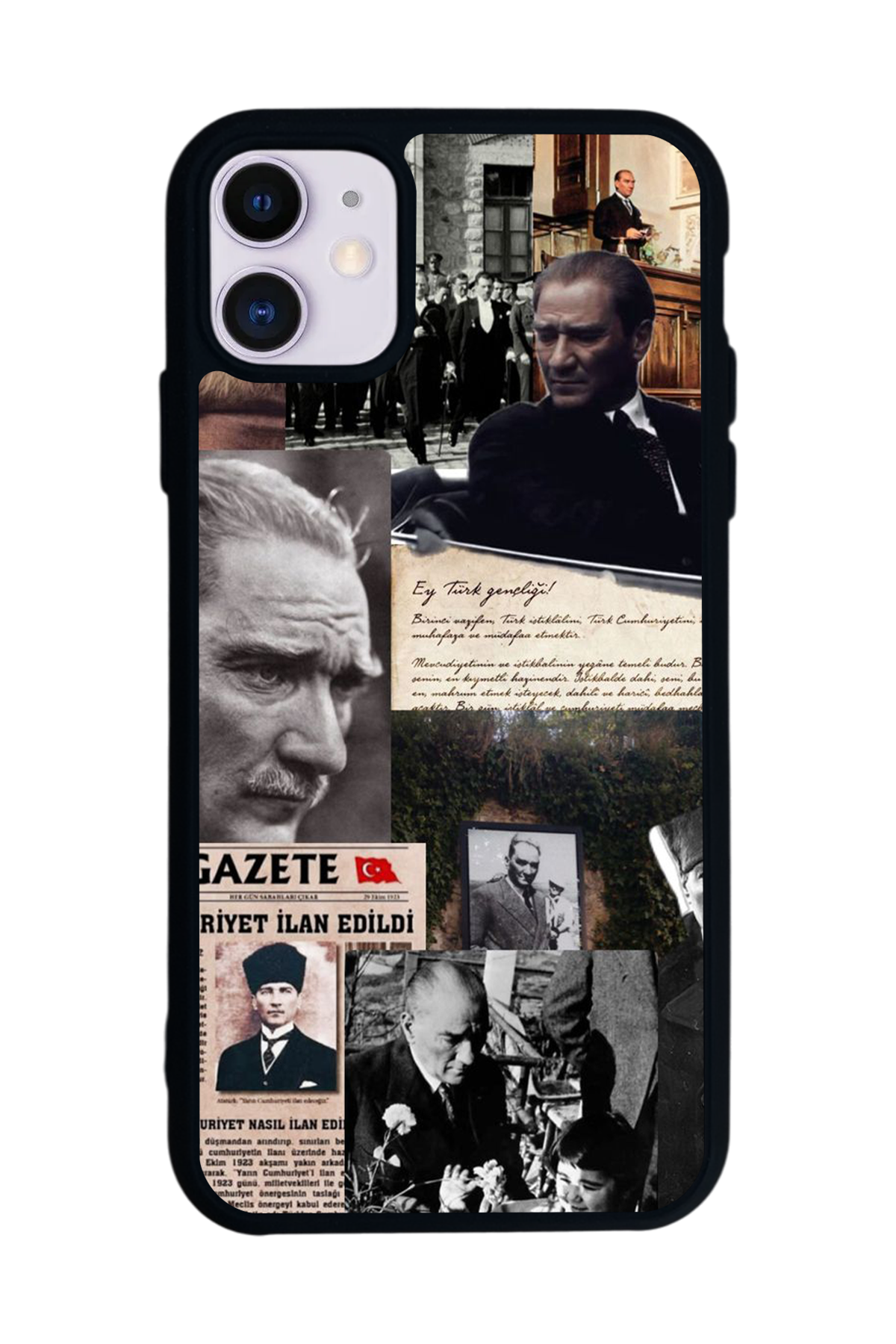 iPhone 11 Uyumlu Mustafa Kemal Ataturk Tasarımlı Glossy Premium Kılıf