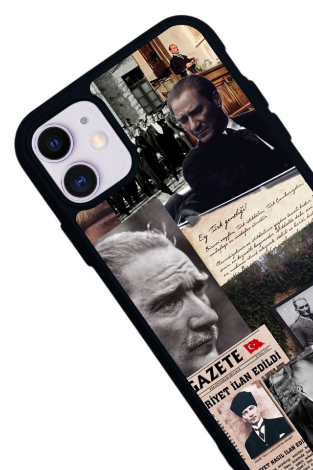 iPhone 11 Uyumlu Mustafa Kemal Ataturk Tasarımlı Glossy Premium Kılıf