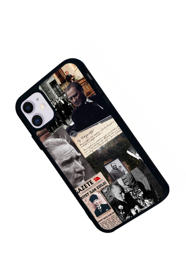 iPhone 11 Uyumlu Mustafa Kemal Ataturk Tasarımlı Glossy Premium Kılıf