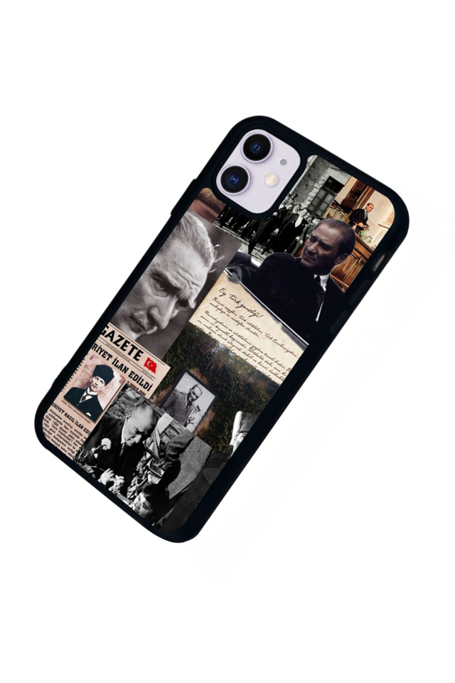iPhone 11 Uyumlu Mustafa Kemal Ataturk Tasarımlı Glossy Premium Kılıf