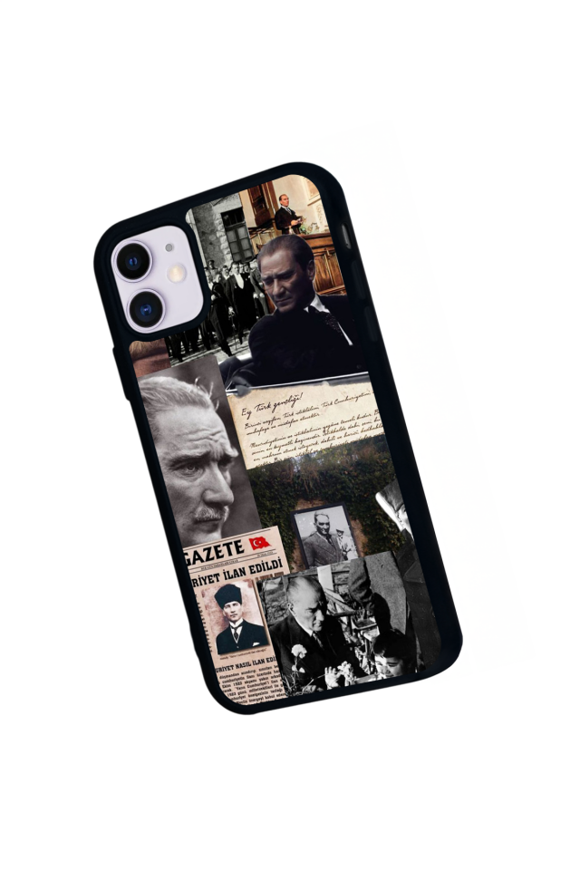 iPhone 11 Uyumlu Mustafa Kemal Ataturk Tasarımlı Glossy Premium Kılıf