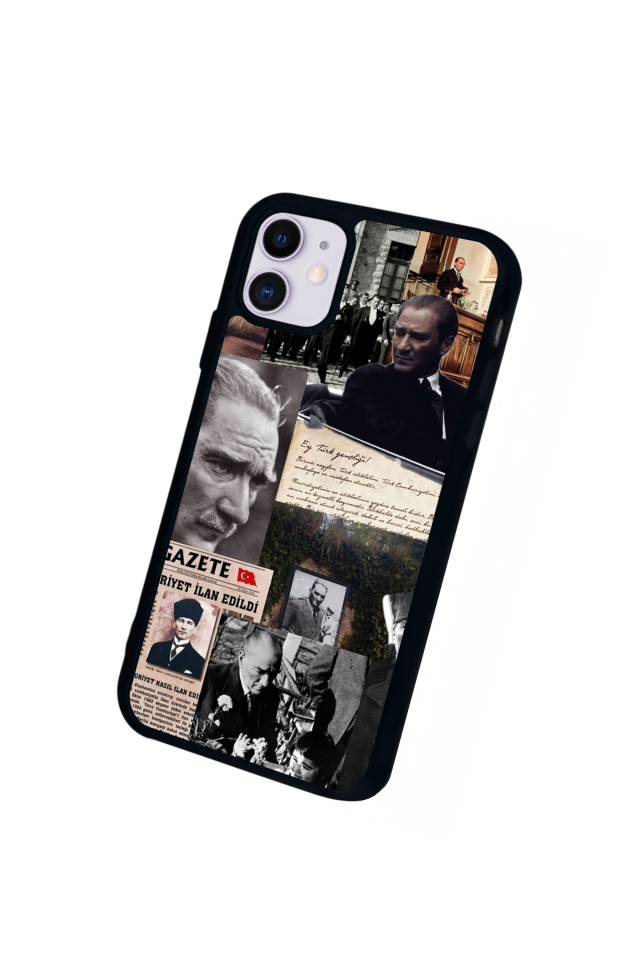 iPhone 11 Uyumlu Mustafa Kemal Ataturk Tasarımlı Glossy Premium Kılıf