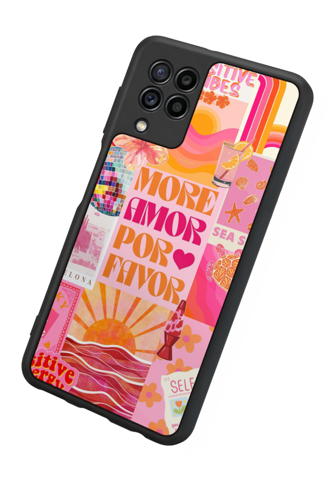 Samsung Galaxy M32 Uyumlu Poster Tasarımlı Glossy Premium Kılıf