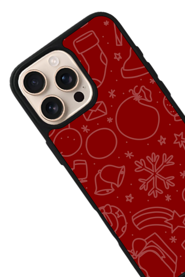 iPhone 16 Pro Max Uyumlu Yilbasi Christmas Tasarımlı Glossy Premium Kılıf