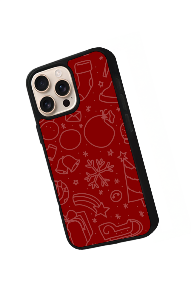 iPhone 16 Pro Max Uyumlu Yilbasi Christmas Tasarımlı Glossy Premium Kılıf