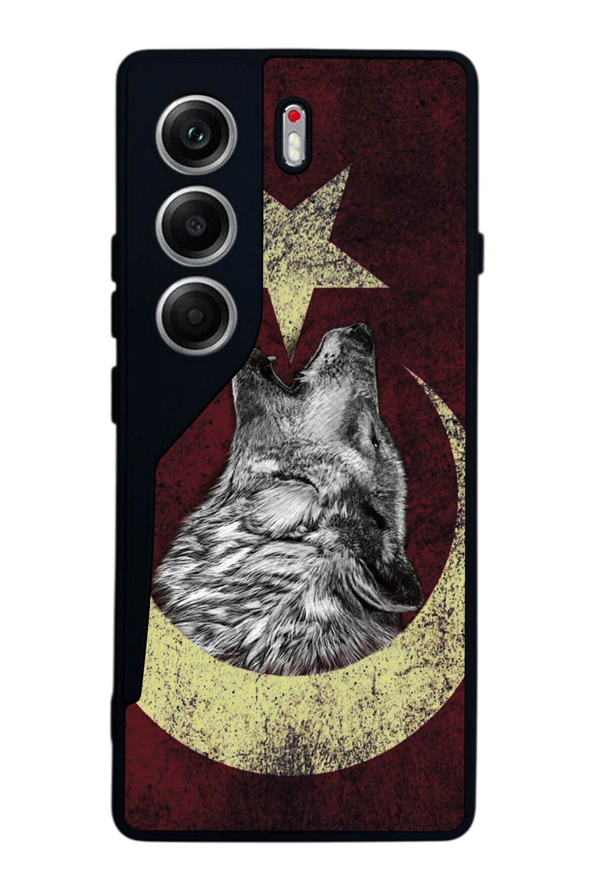 Tecno Camon 40 Uyumlu Bozkurt Tasarımlı Glossy Premium Kılıf